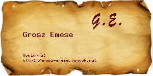 Grosz Emese névjegykártya
